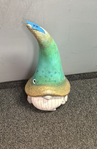 green garden gnome